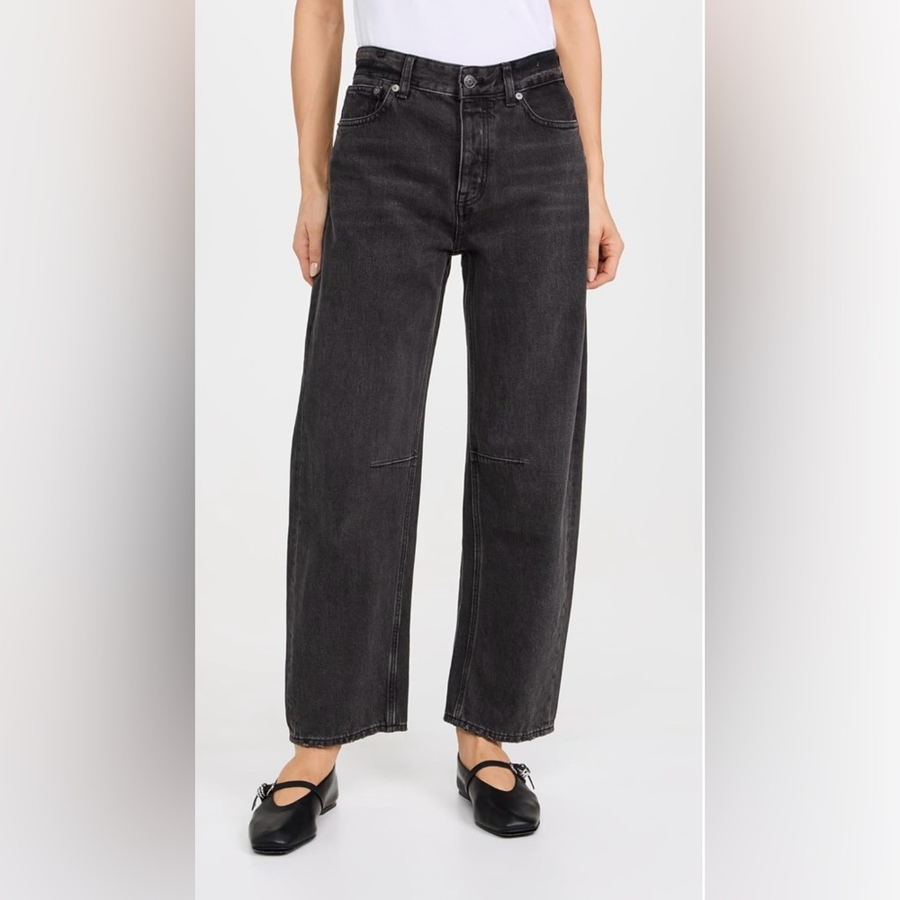 NWT Madewell The Darted Barrel Leg Jeans 25 Black / Olenda Wash